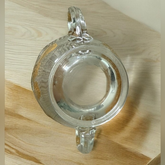 Vintage Paden City Glass Golden Fruit Creamer Pitcher and Sugar Bowl. - Picture 8 of 10